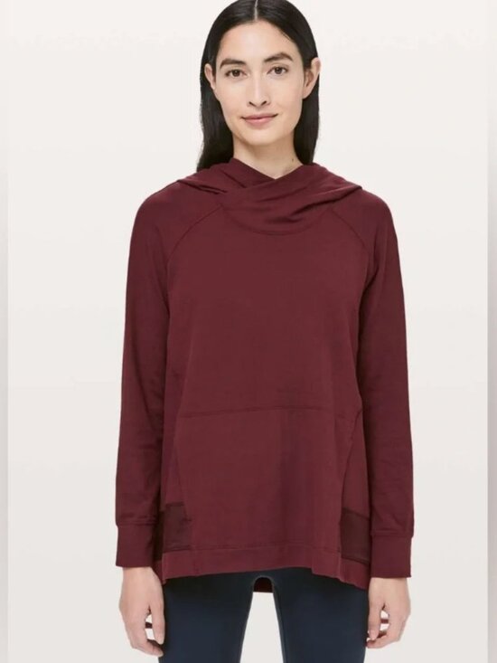 lululemon athletica Tops - Lululemon Starting Place Hoodie Womens 8 Hooded Pullover Sweatshirt Cowl Neck Ma